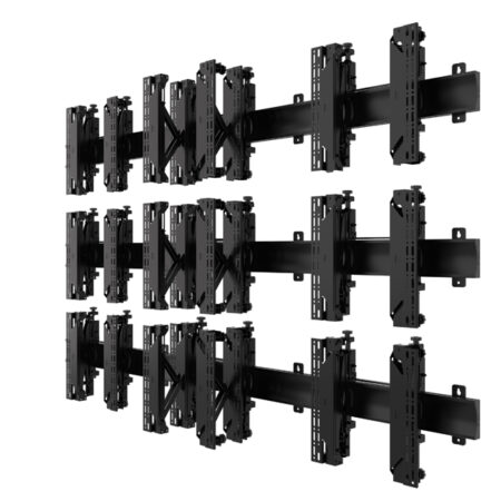 Système de fixation murale pop-out pour mur d'images B-Tech BT8341, installation video wall display